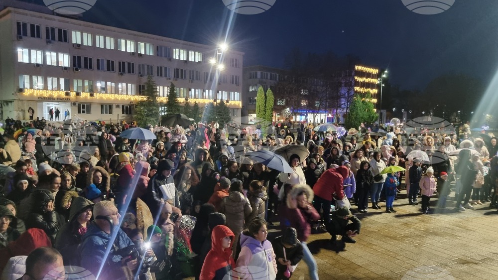 Търговище - коледна елха - светлини