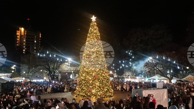 Запалиха светлините на коледната елха в Пазарджик 