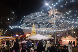 Пазарджик - коледна елха - празнични светлини