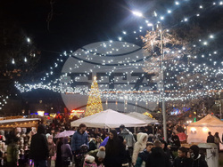 Пазарджик - коледна елха - празнични светлини