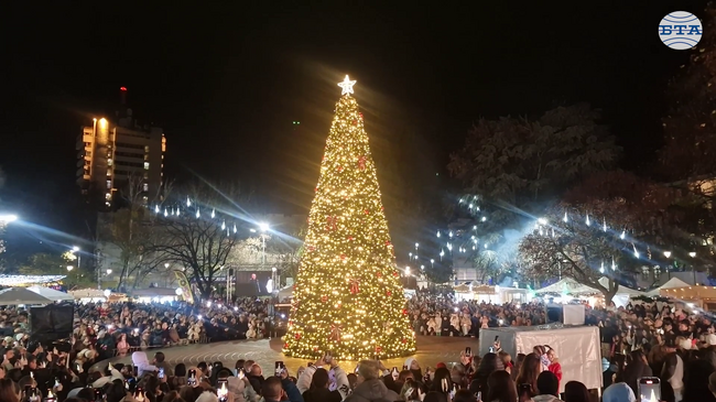 Запалиха светлините на коледната елха в Пазарджик