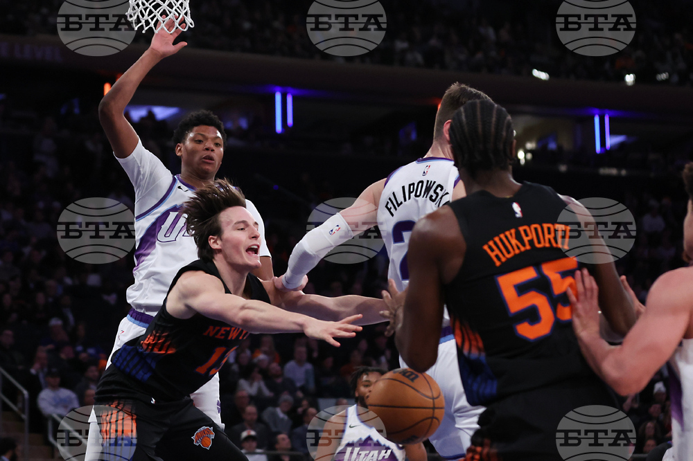 Jazz Knicks Basketball