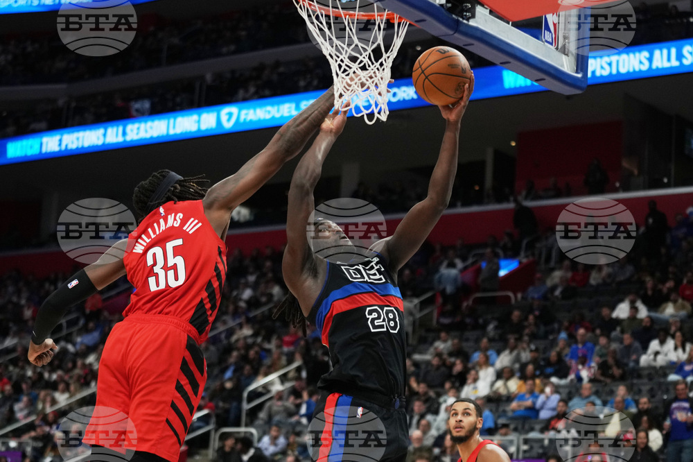 Trailblazers Pistons Basketball