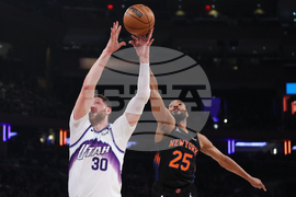 Jazz Knicks Basketball