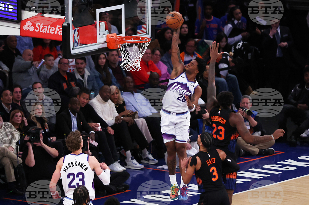 Jazz Knicks Basketball