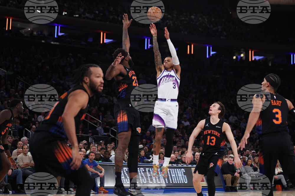 Jazz Knicks Basketball