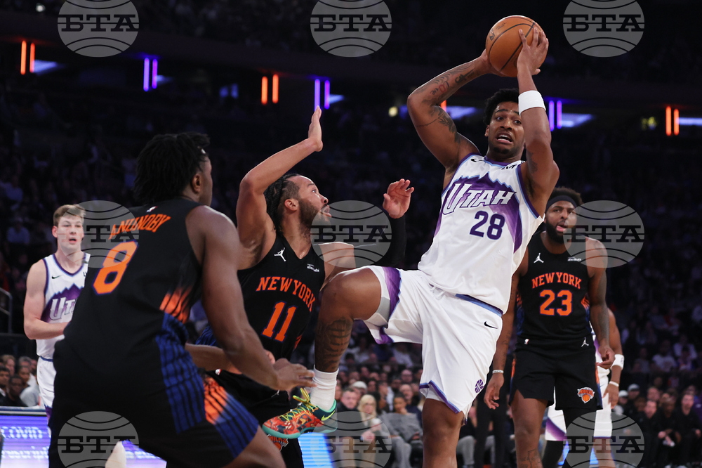 Jazz Knicks Basketball