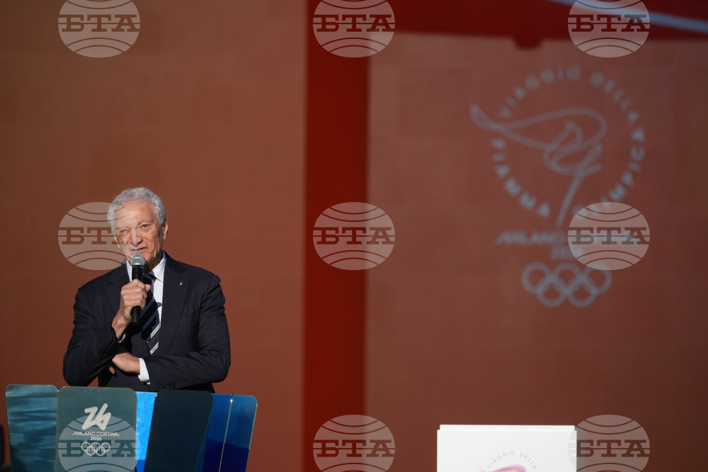 Italy Olympics Milan Cortina Flame