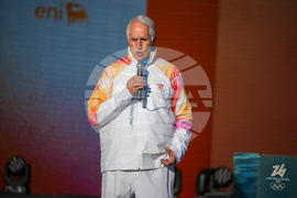 Italy Olympics Milan Cortina Flame