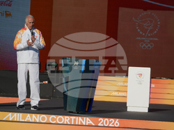 Italy Olympics Milan Cortina Flame