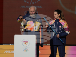 Italy Olympics Milan Cortina Flame