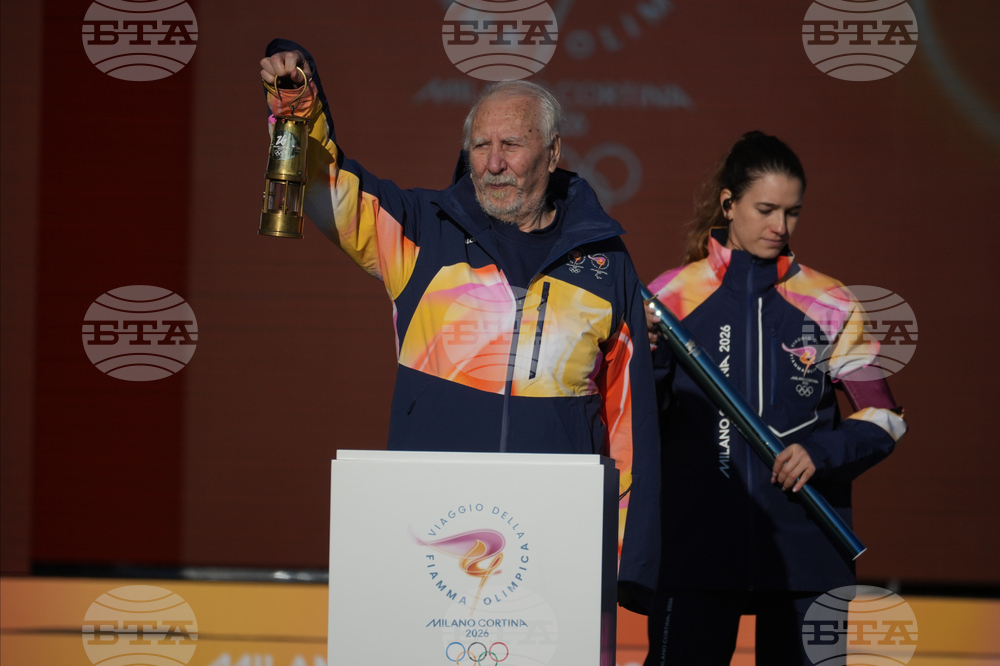 Italy Olympics Milan Cortina Flame