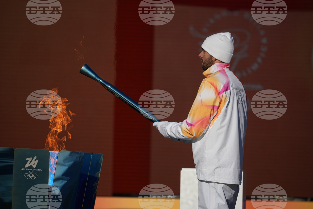 Italy Olympics Milan Cortina Flame