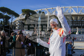 Italy Olympics Milan Cortina Flame