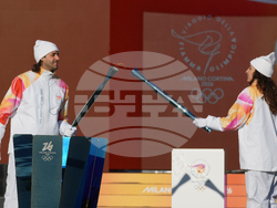 Italy Olympics Milan Cortina Flame