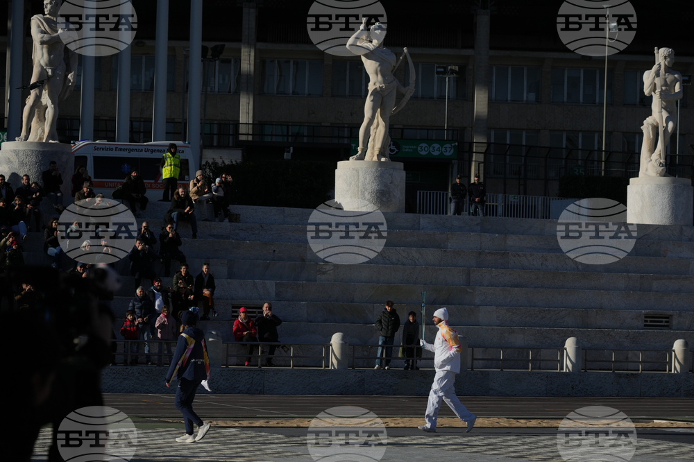 Italy Olympics Milan Cortina Flame