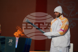 Italy Olympics Milan Cortina Flame