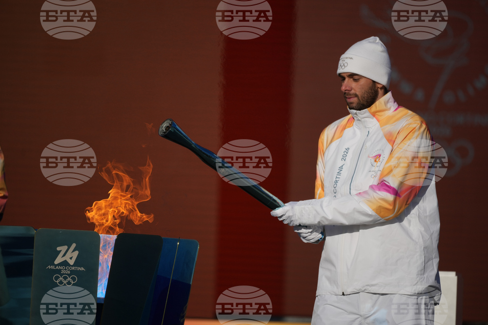 Italy Olympics Milan Cortina Flame