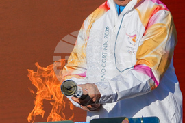Italy Olympics Milan Cortina Flame