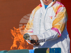 Italy Olympics Milan Cortina Flame