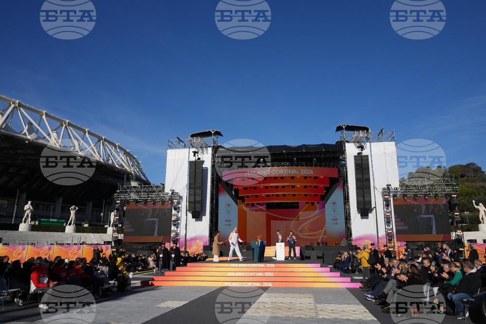 Italy Olympics Milan Cortina Flame