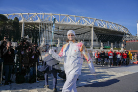Italy Olympics Milan Cortina Flame