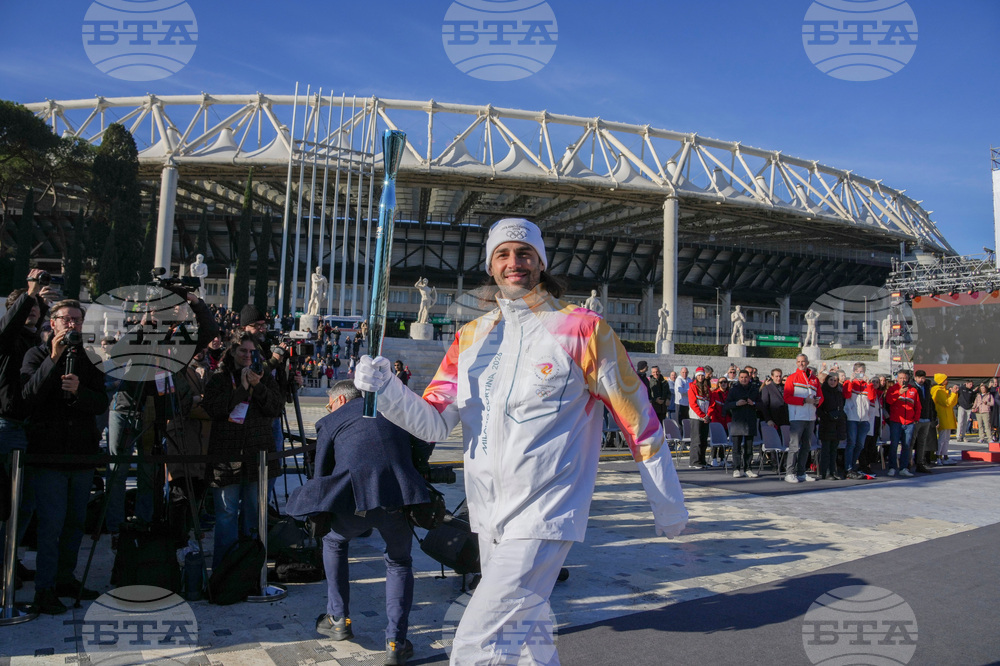 Italy Olympics Milan Cortina Flame