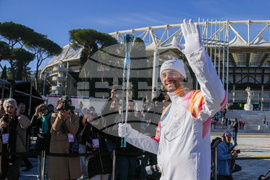 Italy Olympics Milan Cortina Flame