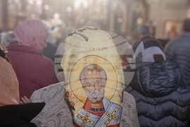 Ямбол - литийно шествие - икона с мощи на свети Николай Мирликийски Чудотворец