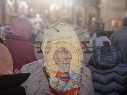 Ямбол - литийно шествие - икона с мощи на свети Николай Мирликийски Чудотворец