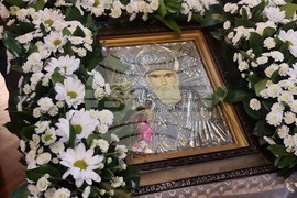 Ямбол - литийно шествие - икона с мощи на свети Николай Мирликийски Чудотворец