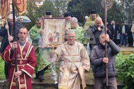 Ямбол - литийно шествие - икона с мощи на свети Николай Мирликийски Чудотворец