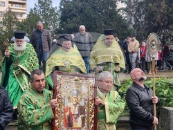 Ямбол - литийно шествие - икона с мощи на свети Николай Мирликийски Чудотворец