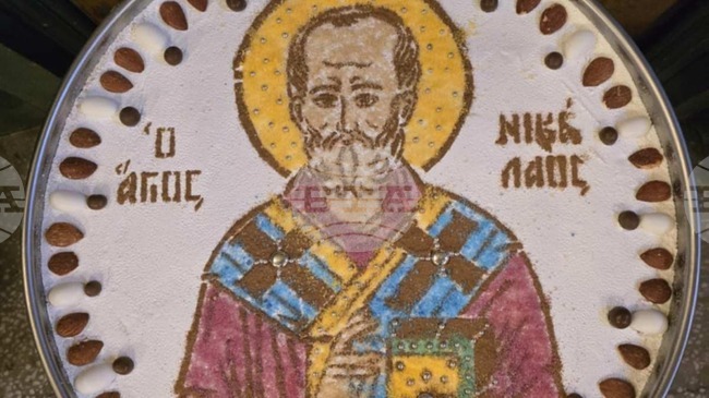 Коливо с лика на Свети Николай Чудотворец беше приготвено в храм "Успение Богородично" в село Рупите