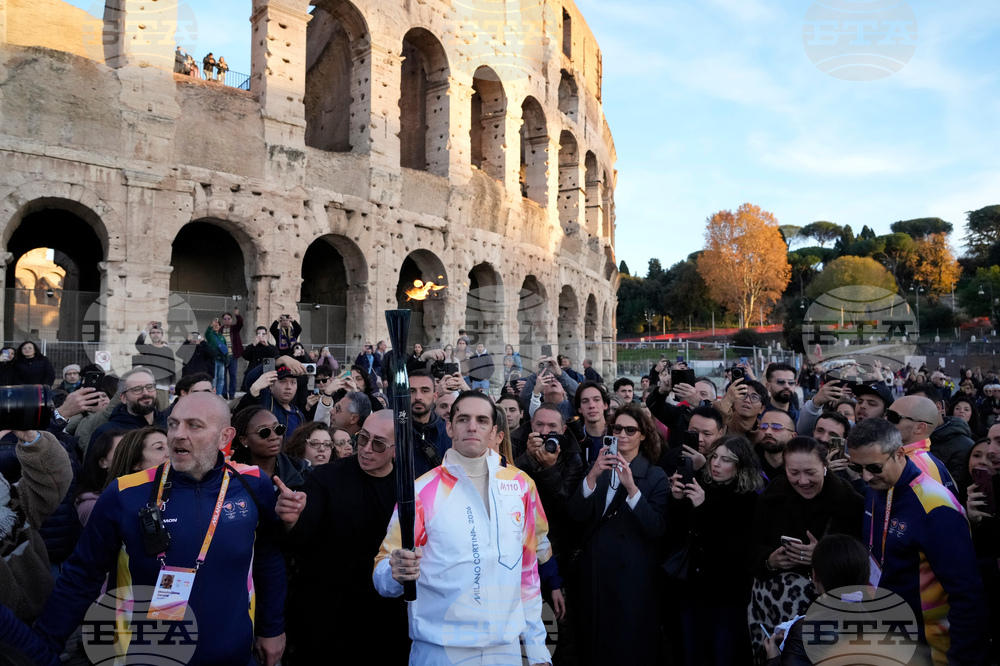 Italy Olympics Milan Cortina Flame