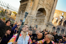 Italy Olympics Milan Cortina Flame