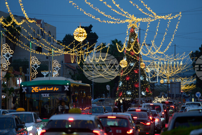 Israel Daily Life Holiday Lights