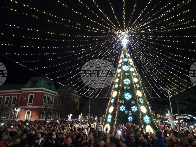 Кюстендил - Коледна елха - светлини