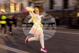 APTOPIX Lithuania Christmas Run