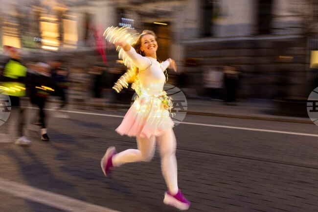 APTOPIX Lithuania Christmas Run