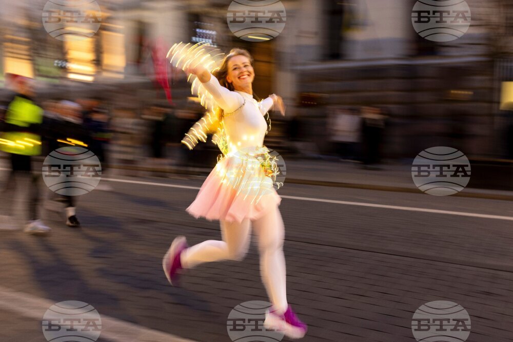 APTOPIX Lithuania Christmas Run