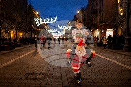 APTOPIX Lithuania Christmas Run
