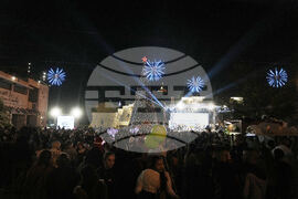 Palestinians Daily Life Holiday Lights