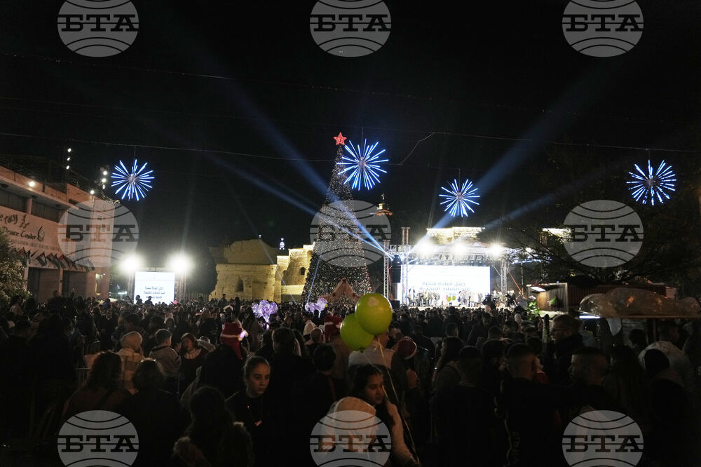 Palestinians Daily Life Holiday Lights