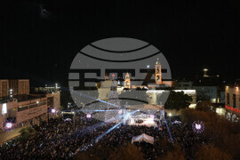 Palestinians Daily Life Holiday Lights