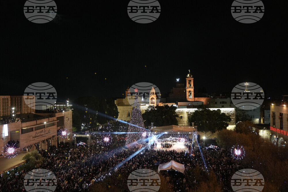 Palestinians Daily Life Holiday Lights
