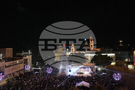 Palestinians Daily Life Holiday Lights