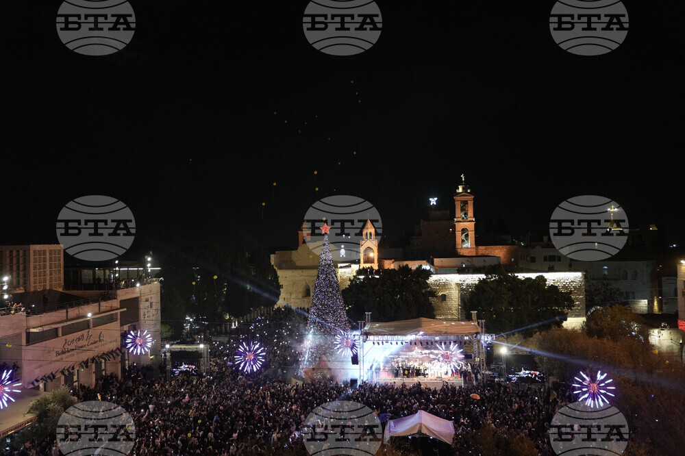Palestinians Daily Life Holiday Lights