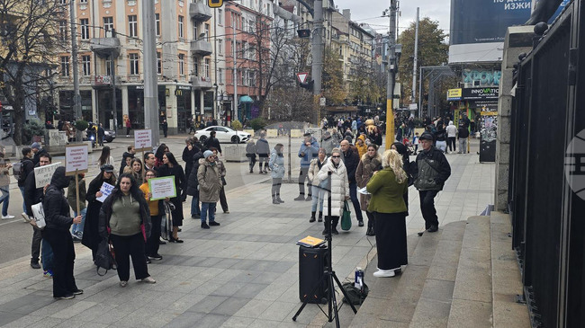 Протестиращи пред Съдебната палата се обявиха против предлагани промени в Семейния кодекс, свързани със споделеното родителство