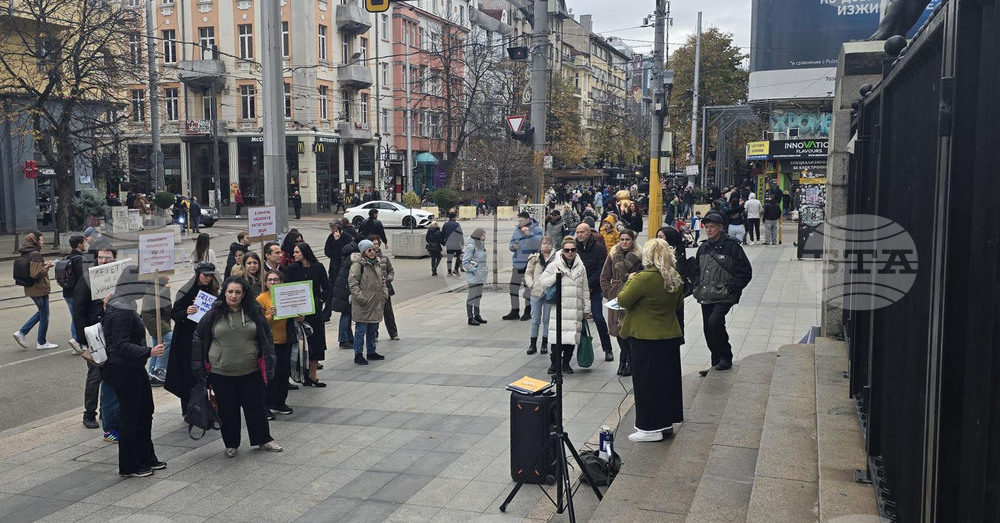 Протестиращи пред Съдебната палата се обявиха против предлагани промени в Семейния кодекс, свързани със споделеното родителство